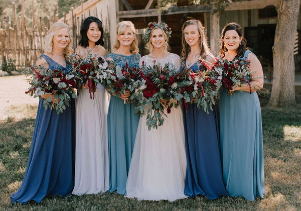 blue bridesmaid dress